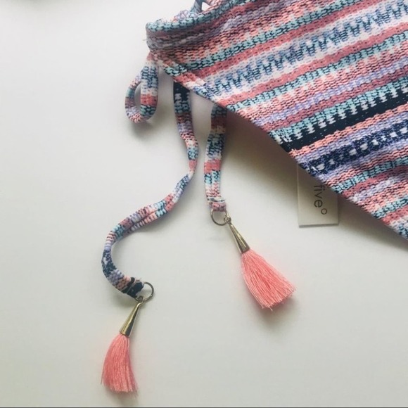 Ninety Five Degrees Stripe Multicolor Bikini Set, M (Top & Bottom) - Picture 9 of 14